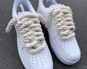 Nike Air Force 1 With Custom Rope Laces various Colors Available: Blue,  Purple, Brown, Pink Custom Rope Laces for Men and Women -  Israel