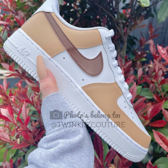 CUSTOM TAN LV X AIR FORCE 1 LOW - Derivation Customs - Custom