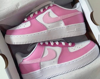 Barbie pink custom Nike Air Force 1 sneakers customs