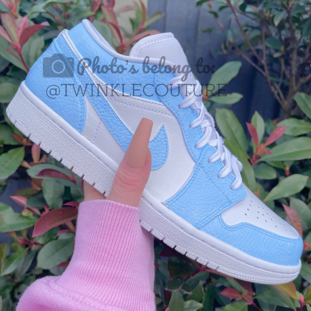 baby blue jordans low top