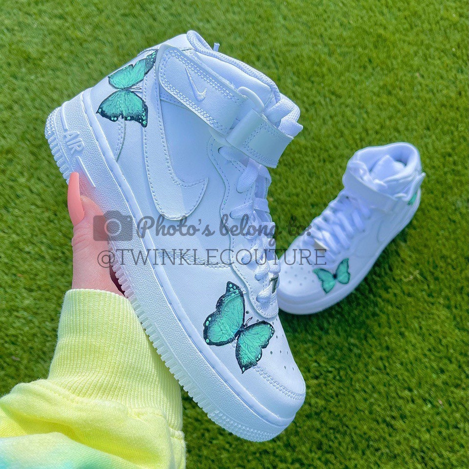 Custom Nike Airforce Mint Green Colourway – DrippyCustoms
