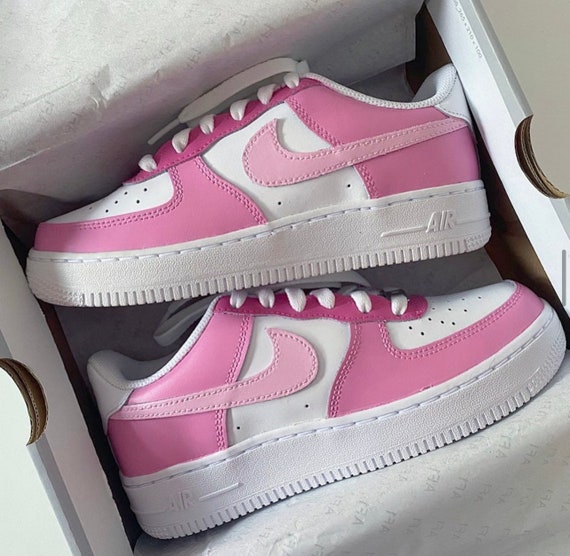 Nike Air Force 1 with custom pink art