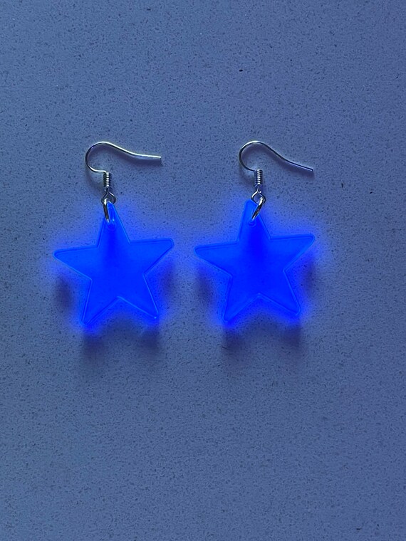 Neon star earrings discount