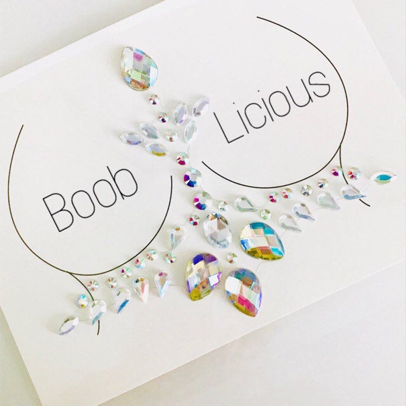 Boobilicious Self adhesive festival body jewels diamonds Etsy