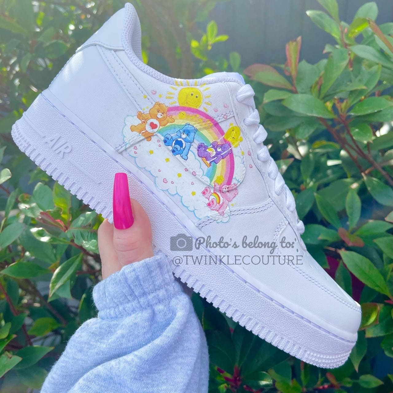Nike Force 1 Sneakers With Care Bear Cartoon Teddy - Etsy