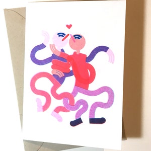 Biglietto d'auguri A6 Risograph per San Valentino