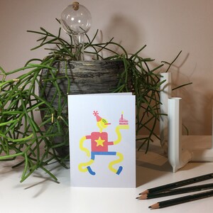 Happy Birthday A6 Risograph Greetings Card 画像 2