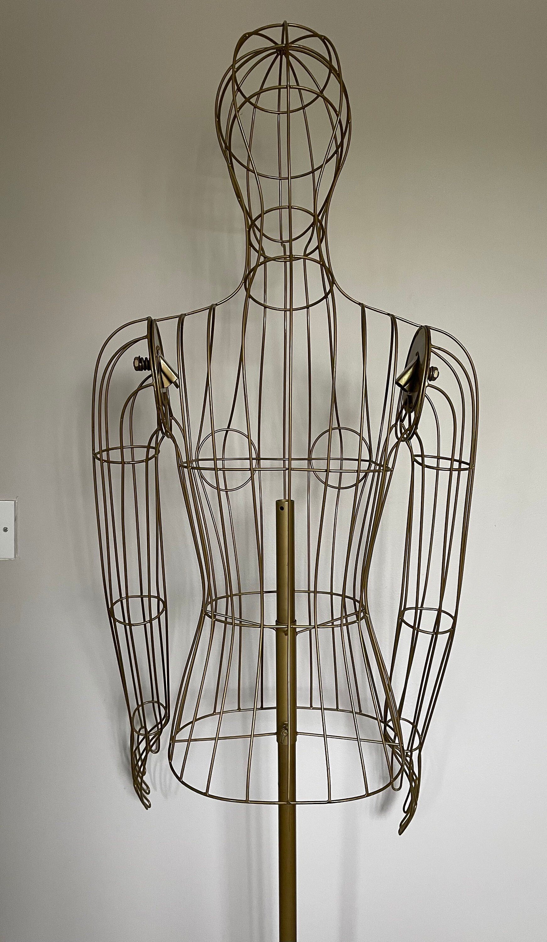 Vintage Quality Made Full Body Top Gold Wire Mannequin Etsy