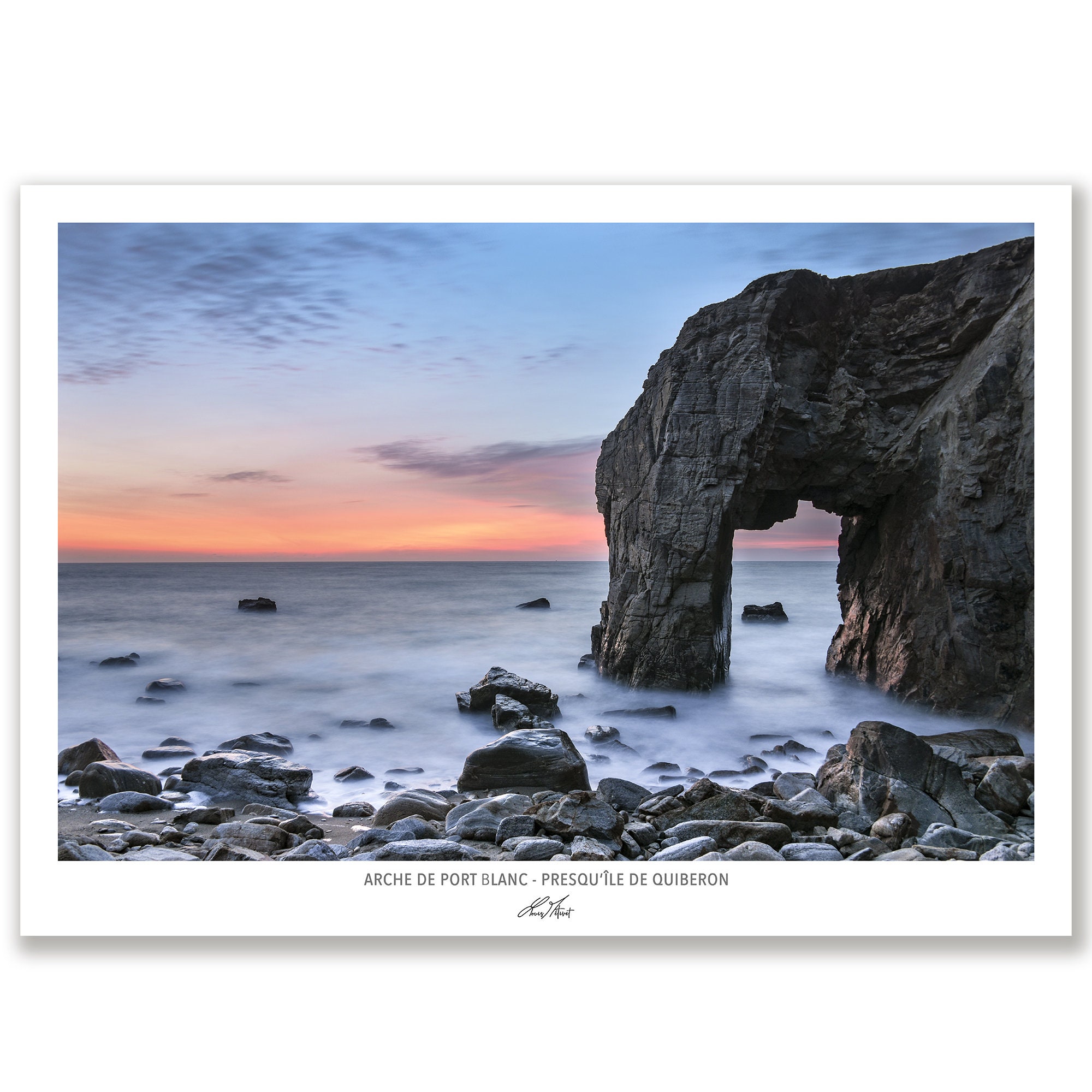 Poster Arche de Port Blanc Presqu'île Quiberon Bretagne - 50x70cm