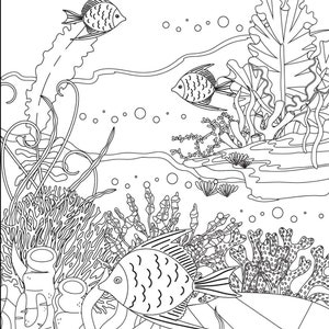 Coloring Book Pages | 10 Different Ocean Themed Pages