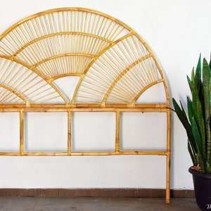 Handmade Rattan Viyana Headboard Rattan Bedhead King,Queen,Full,Twin, Single Boho Headboard Wicker Woven Bedtrail