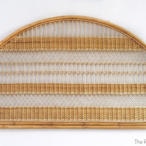 Handmade Standard Mini Cabana Rattan Arch Headboard Rattan Bedhead Twin Full Queen King Handcrafted Wicker Master Bedroom