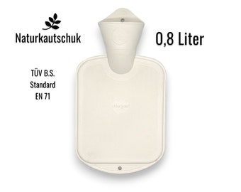 Wärmflasche 0,8 Liter Sänger ® weiß Naturkautschuk