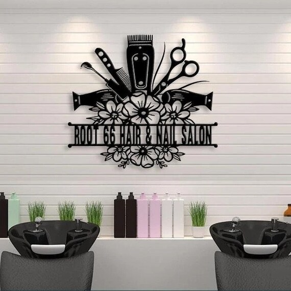 Custom Spa Salon Bussiness Wall Sign Wall Decor Nail Salon Personised Your Name 