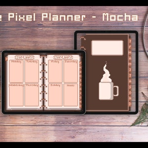 Digital Pixel Planner - Mocha (Undated)