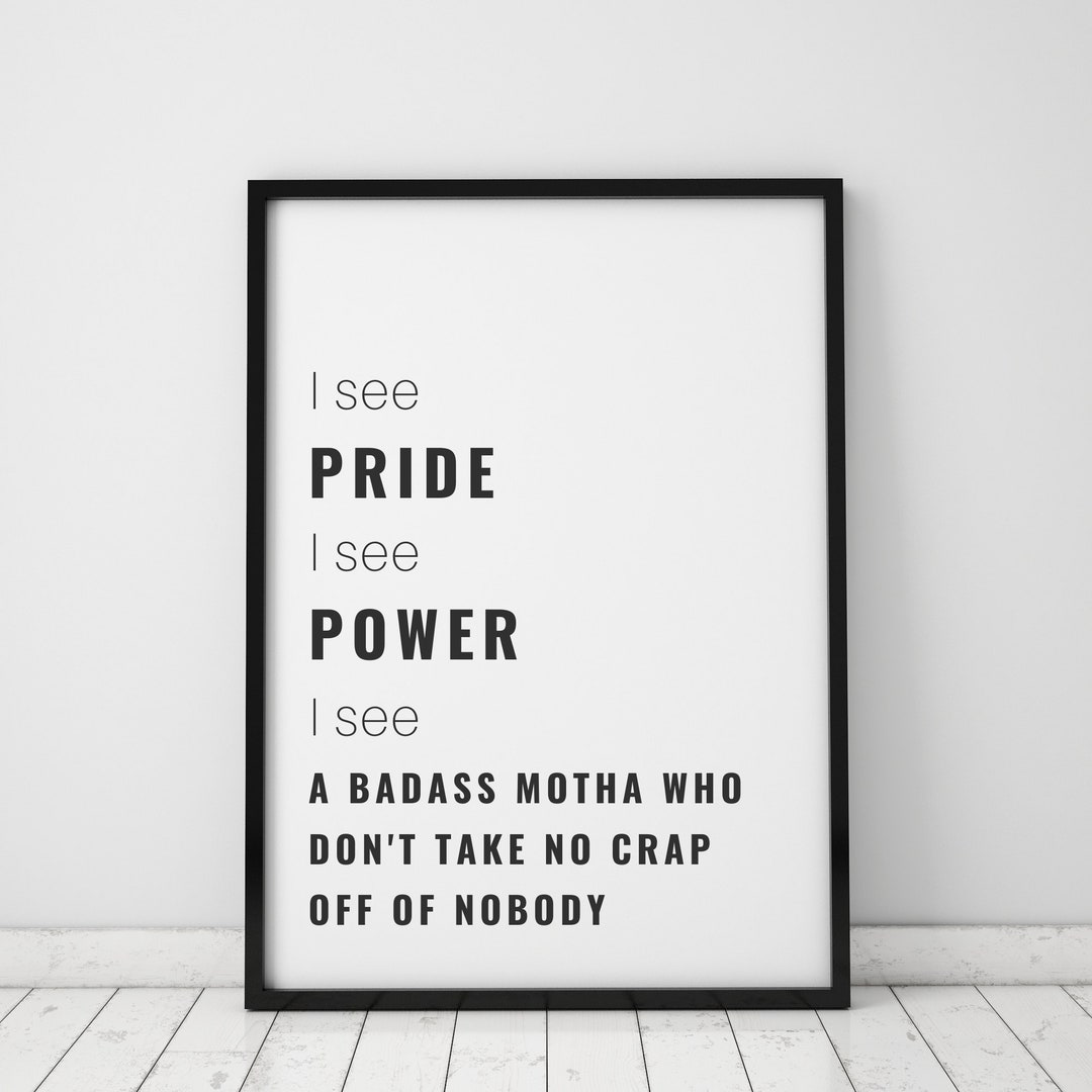 Cool Runnings i See Pride Quote Minimalist Wall Art, Inspirational