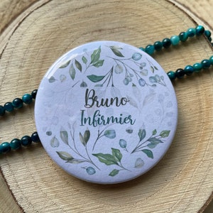 Personalized plant badge. Job badge. Wedding badges. First name badge. Personalized badge.