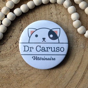 Personalized Veterinary Cat Badge - Animal Business Badge - Personalized Caregiver Badge