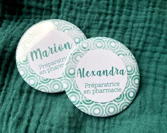 Green Badge for Pharmacy - Pharmacy Business Badge - Personalized Green Badge