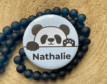 Badge Personnalisé Panda - Badge Panda prénom