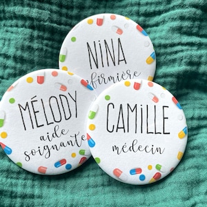 Nurse Medicines Badge. Pharmacy Job Badge. Personalized Caregiver Badge