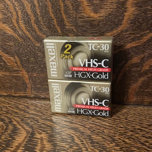 Vintage Maxwell Camcorder Blank Video Cassette Tapes VHS-C TC-30 Hgx