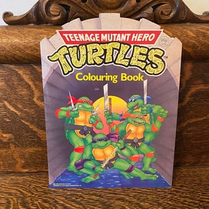Libro para colorear de las Tortugas Ninja Mutantes Adolescentes de 1990. Libro para colorear de las Tortugas Ninja Mutantes Adolescentes de Mirage Studios. Edición coleccionable de los años 90 de TMHT Inglaterra.