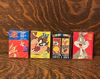 Vintage Looney Tunes-speelkaarten Jaren 90 Warner Bros. Looney Tunes-kaartspellen - kies er een/kies er een