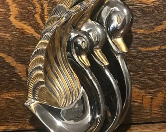 銀色の白鳥の小物入れ - Etsy 日本