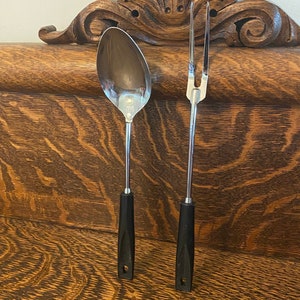Vintage EKCO Utensils Chromium Spoon & Meat Fork Prong EKCO Canada Vintage Kitchenware