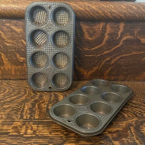 Collectible Tin Ekco Muffin Tin Vintage Ekco Starburst Muffin Pan
