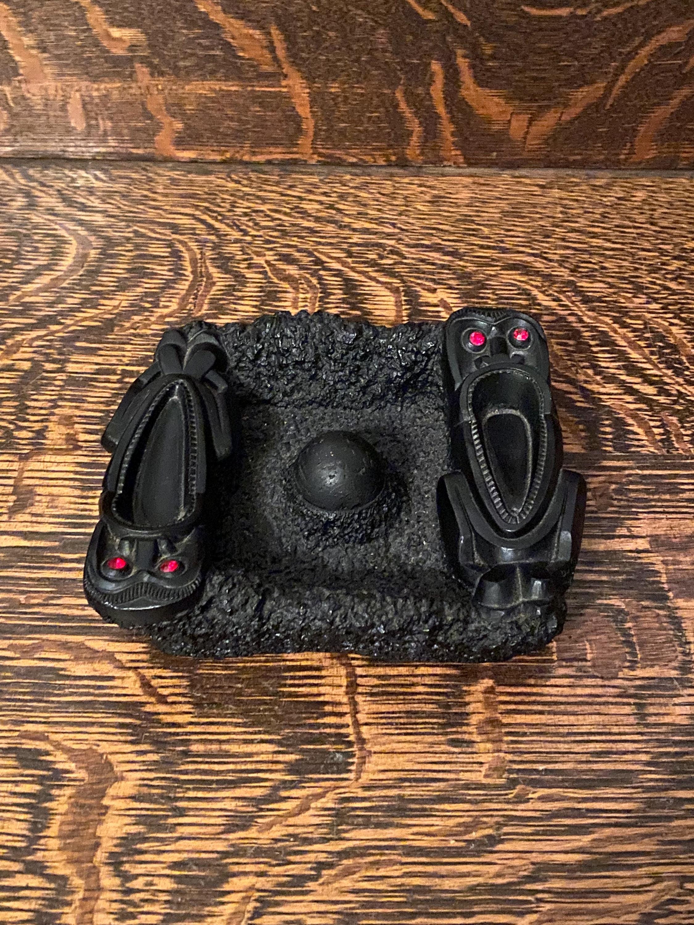 Vintage Coco Joe's Tiki Pipe Ashtray Hawaii Lava Rock Ashtray Tiki