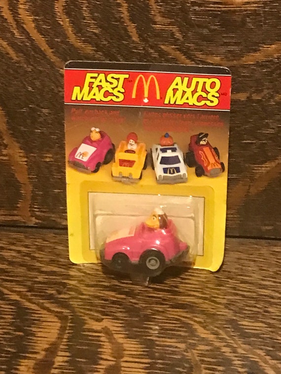Hamburglar Ronald Birdie Grimace 1985 McDonalds Fast Macs Pull Back Cars 
