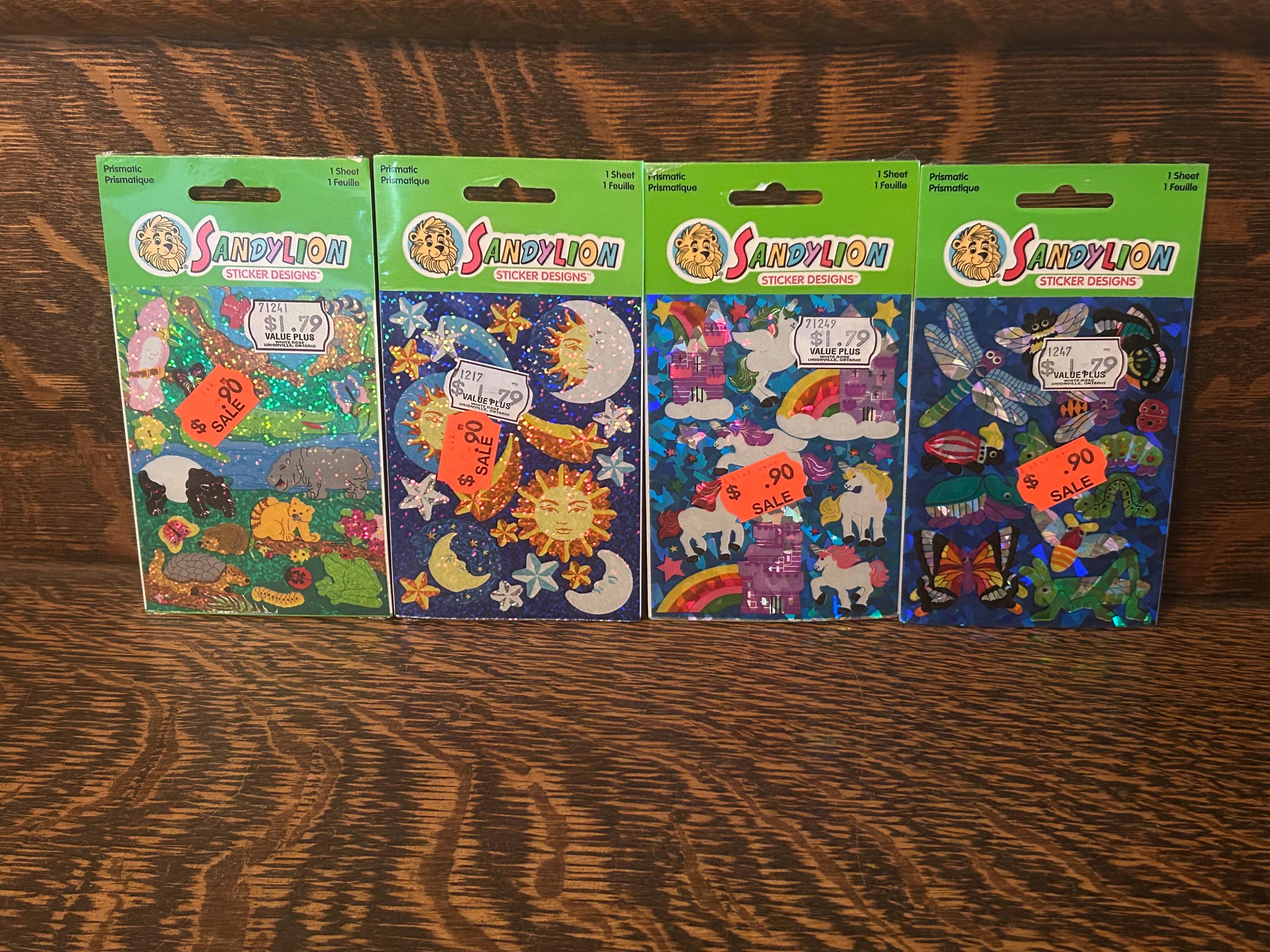 Vintage Sandylion Prismatic Sticker Sheets 90's Stickers - Etsy