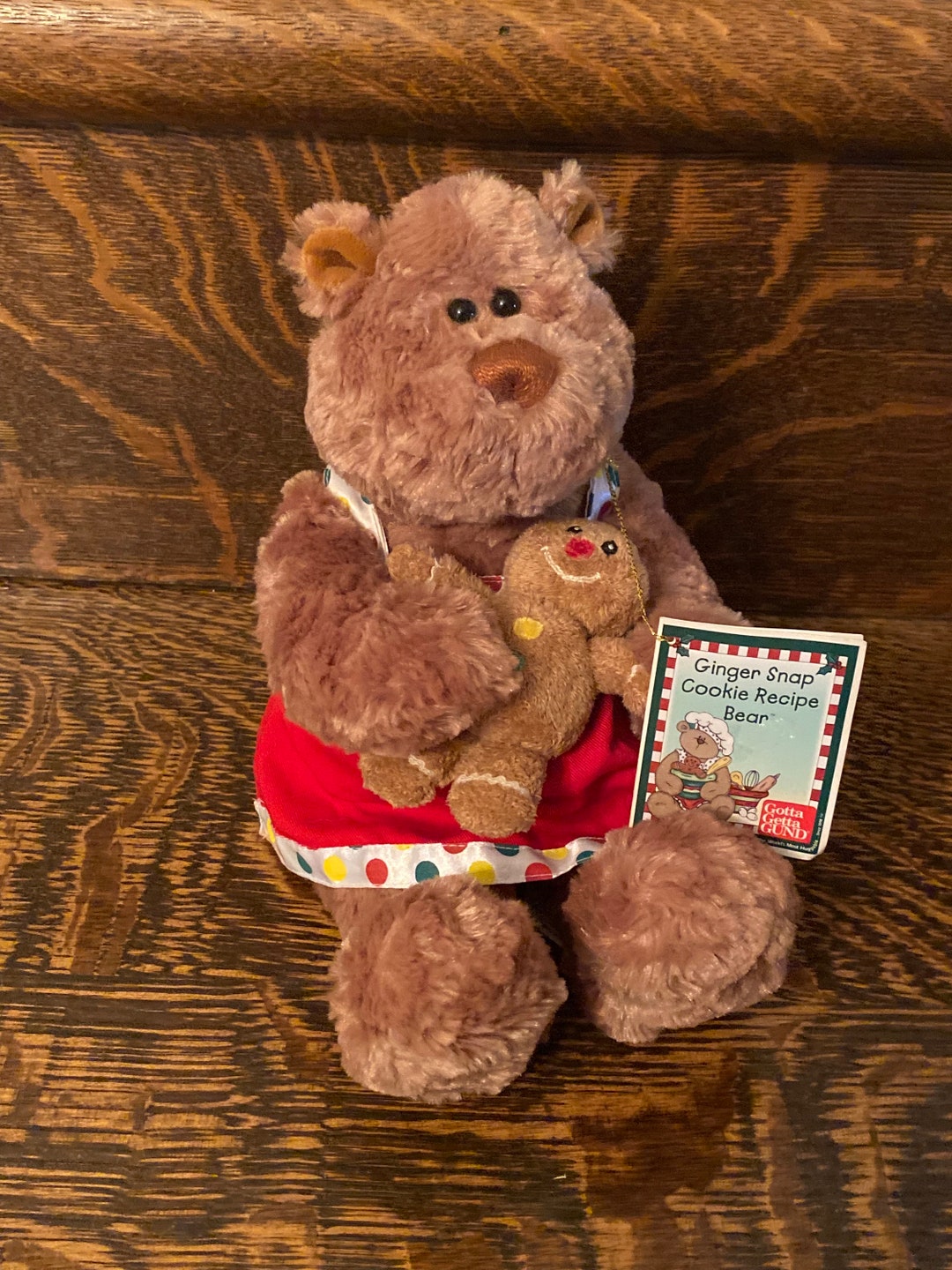 Gund Ginger Snap Teddy Bear Cookie Recipe Plush Seasonal Christmas
