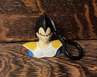 Vintage Dragon Ball Z Vegeta Keychain Cip Backpack Clip Squishy