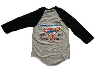 Rare 1980's Triumph Thunder World Tour Size Medium 3/4 Sleeve Band