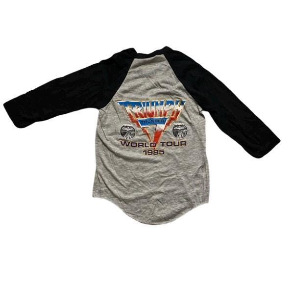 Rare 1980's Triumph Thunder World Tour Size Medium 3/4 Sleeve Band