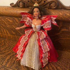 Vintage Holiday Barbie 1997 Mattel Holiday Barbie Brunette Doll