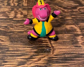 Vintage Barney PVC Cake Topper Toy Display Figure 1993 Lyons Group Barney The Dinosaur