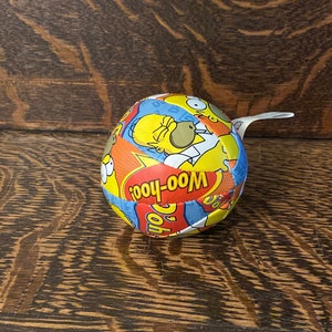 2007 The Simpsons Ball KellyToy Small Plush Ball Fox Homer Simpson