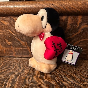 Vintage Dakin Opus Bloom County Penguin Lust Plush Berkeley Breathed