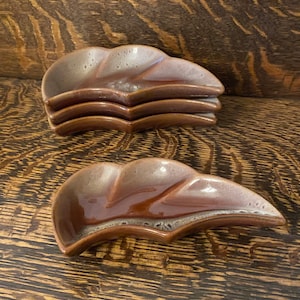 Vintage Beauce Pottery Serving Dishes Quebec Canada Set Of 4 Plates