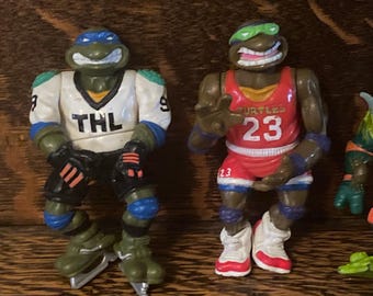 タートルズ　可動式フィギュア　ヴィンテージ ヴィンテージ 90年代 TMNT アクションフィギュア ティーンエイジ