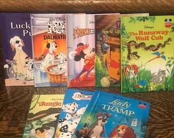 90's Disney Storybook Collection 8 Books Retro Disney Children's