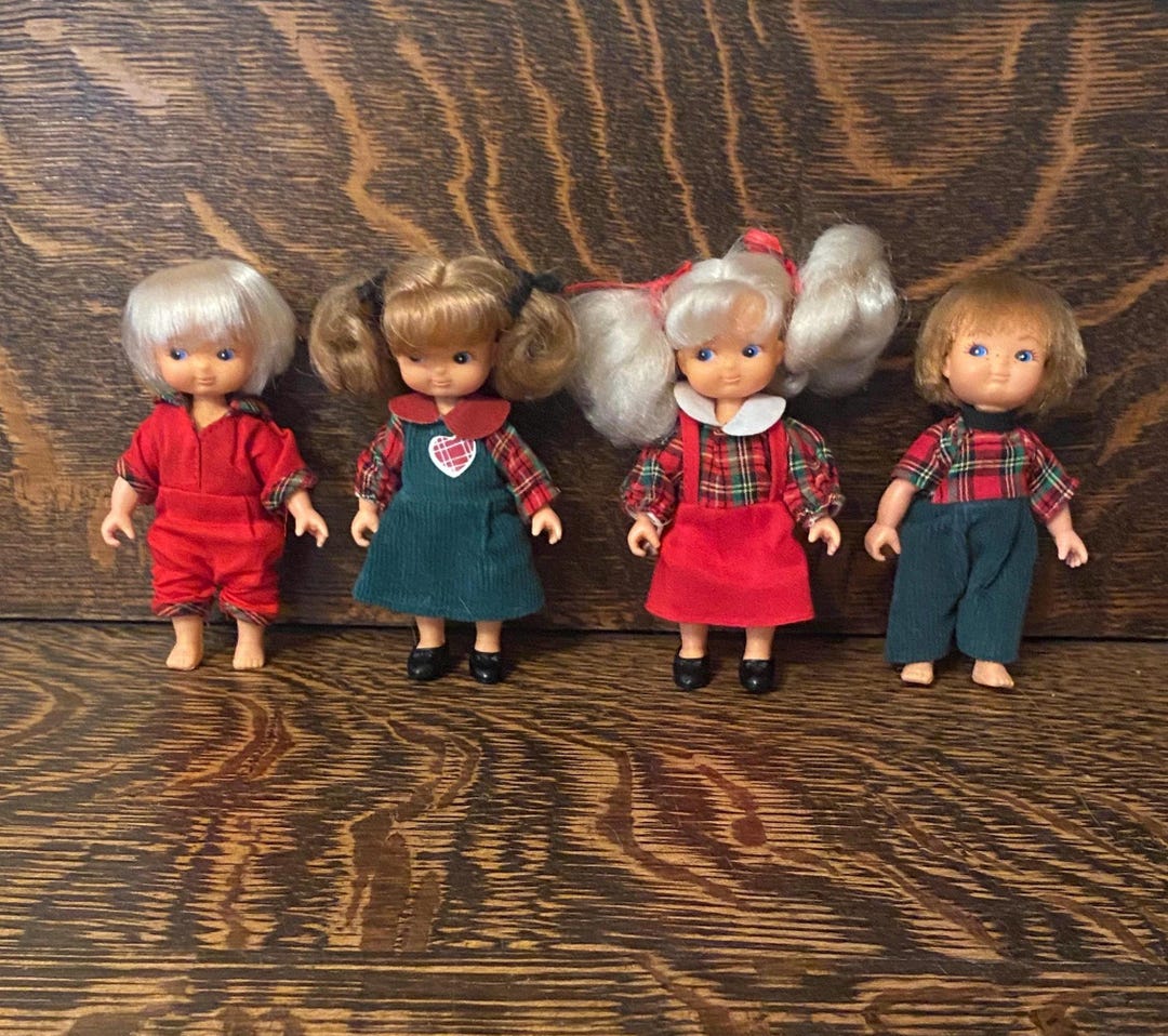 Rare Glady Family Dolls 1987 Delavennat Dolls Set of 4 French