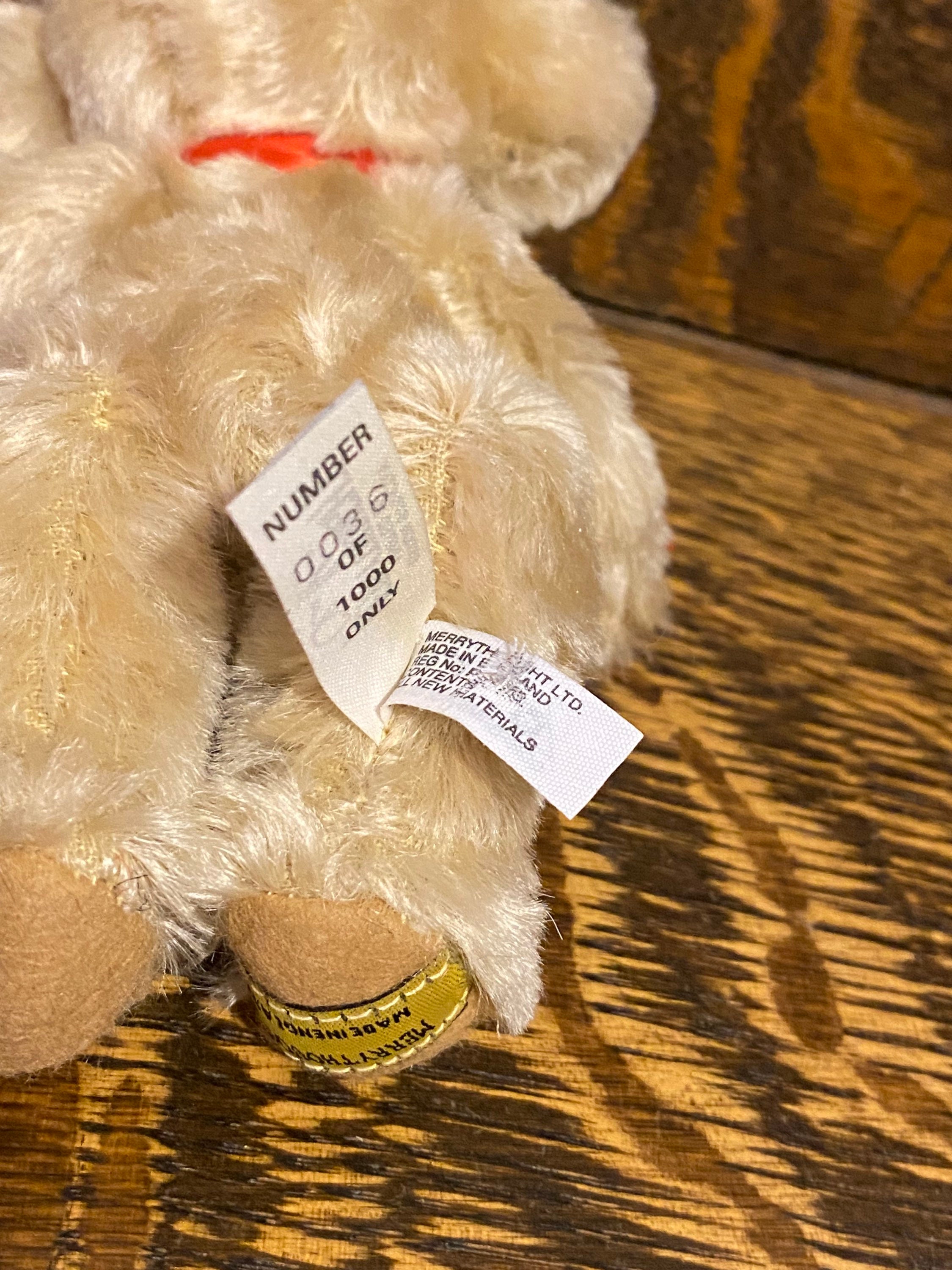 ぬいぐるみ MERRYTHOUGHT 00799/1000 Oliver Holmes LE Merrythought Oliver Holmes Pink Teddy Bear with ID's - mohair