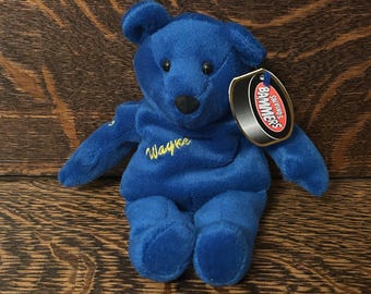 1999 NHL Wayne Gretzky Teddy Bear Salvino's Bammers Weighted Plush