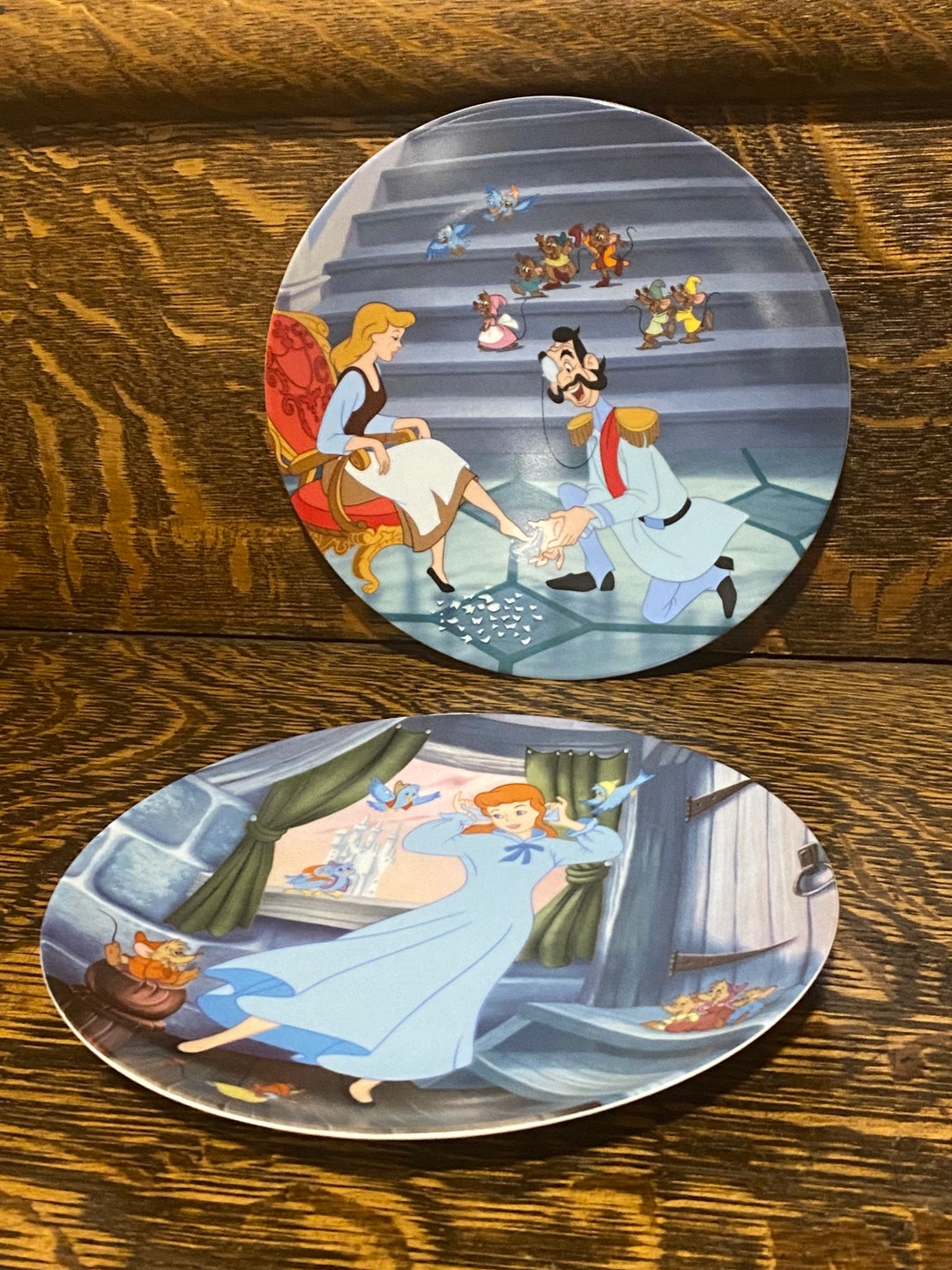 Vintage Walt Disneys Cinderella Plates Ceramic Limited Edition Knowles