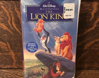 Nastro VHS sigillato di Walt Disney Il Re Leone per la prima volta in video